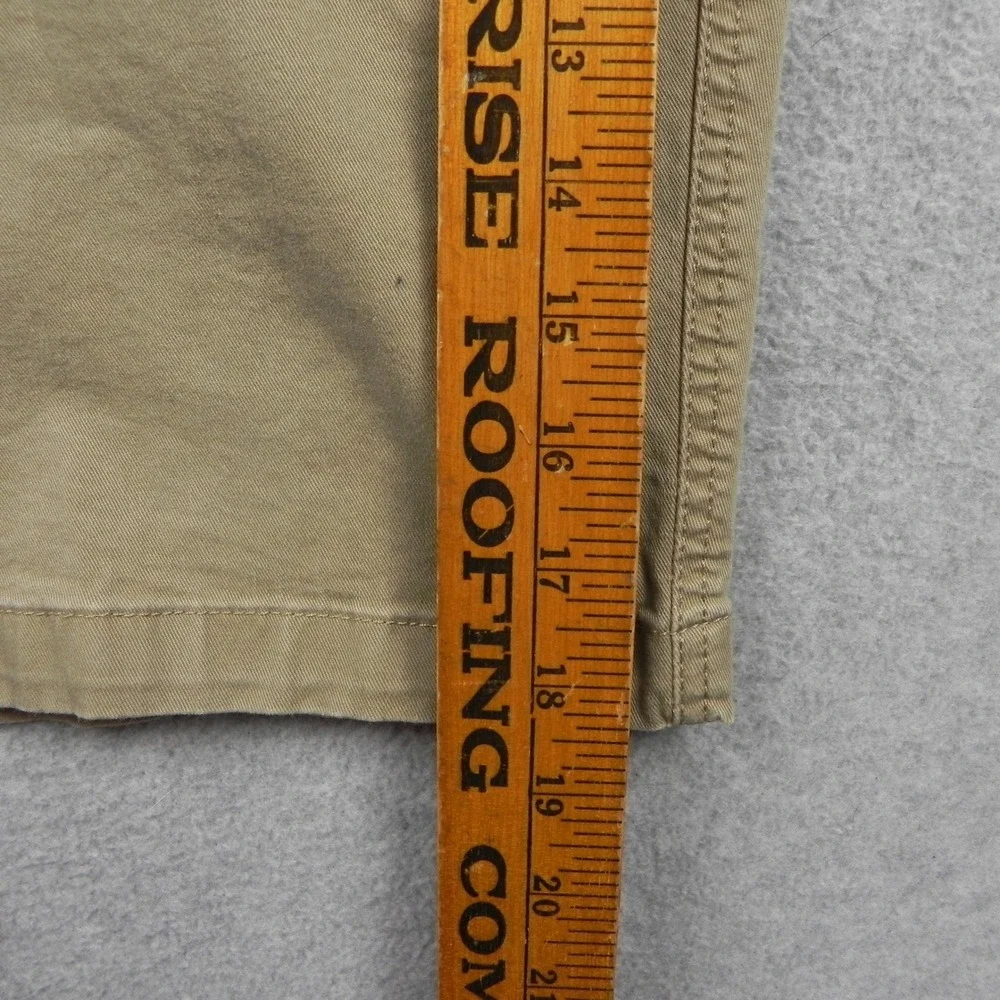 Dockers Chino Shorts Mens 34 Khaki Tan Stretch Cotton Flat Front Casual Walking